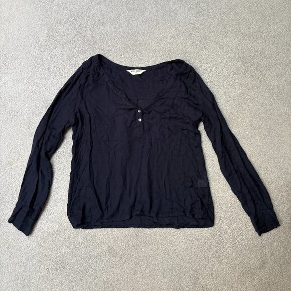 🇨🇦 Nicole Bridger 100% cotton navy shirt - Picture 4 of 8